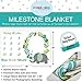 Baby Monthly Milestone Blanket - for Boy or Girl (Large Elephant Blanket, 60