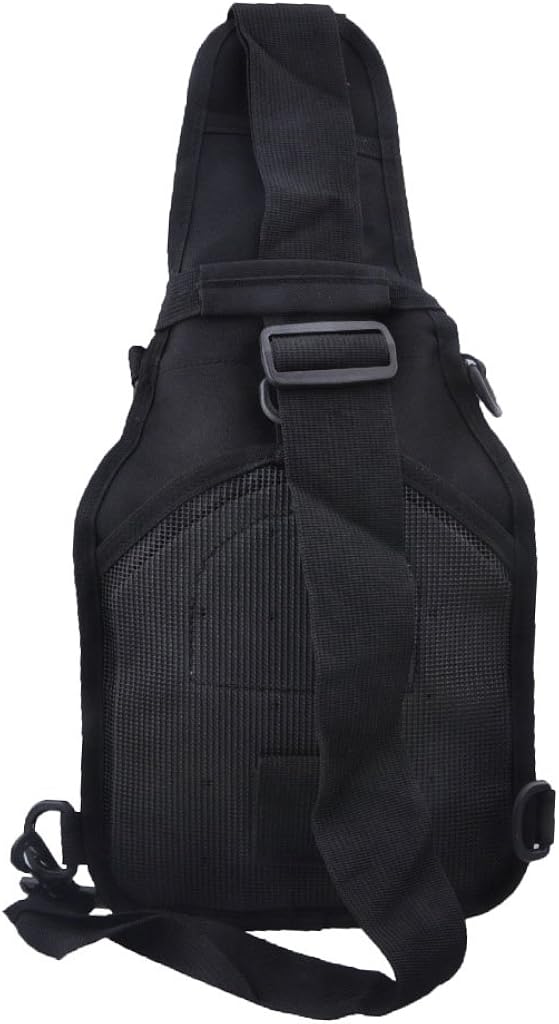 Qcute Oxford Fabric Multifunctional Unisex Chest Shoulder Satchel Bag, Tactical Sling Pack/Camping Shoulder Pack, Fit for iPod, iPad, iPhone 6 6Plus, MP3, S6 Android Smart Phone (Black) : Clothing