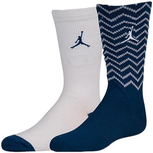 Amazon ナイキ Nike ジョーダン Jordan 9 11 French Bluewhite 2 Pack パック Retro レトロ 12 High ハイ ハイカット Crew クルー 服 アパレル Socks ソックス靴下 男児 キッズ 小中学生用 Navy White 並行輸入品