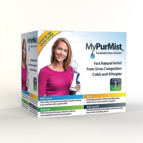 MyPurMist Classic New! 2020 Model Handheld Steam Inhaler, Vaporizer and