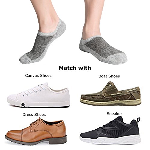image for SIXDAYSOX Men's 8 Pairs No Show Odor-Resistant Non Slip Socks Low Cut 