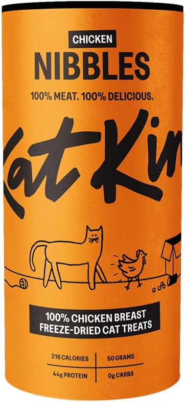 KatKin Chicken Nibbles 50g Tube Cat Treats 100% Breast Freeze-Dried