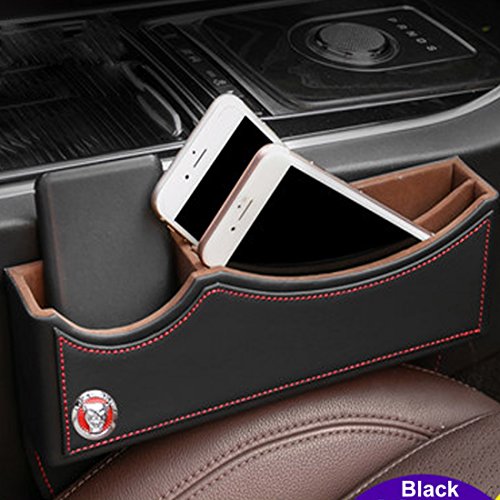 Jaguar Seat Gap Filler, Console Side Pocket,Seat Console Organizer, Car Pocket Organizer, Car Interior Accessories, Car Seat Side Drop Caddy Catcher (Black) - Thumbnail 2