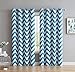 HLC.ME Chevron Print Thermal Insulated Energy Efficient Room Darkening Blackout Window Curtain Grommet Top Panels for Bedroom & Play Room - Set of 2-52