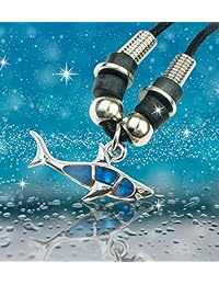 Puzzled Aqua Shark Wild estilo collar, 18"