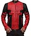 Deadpools Jacket in Red And Black Leather XL
