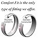 King Will Tungsten Carbide Wedding Band 8mm Rose Gold Line Ring Black...