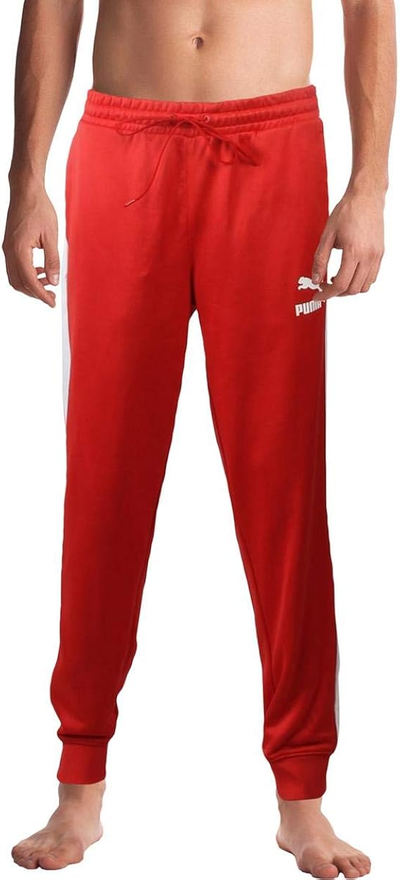 red puma track pants