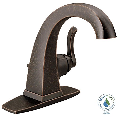 Delta 15741LF-RB Everly 4 in. Centerset Single-Handle Bathroom Faucet in SpotShield Venetian Bronze