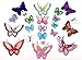 CraftbuddyUS 10 Iron On Fabric Sew On Butterfly Motifs, Craft, Sewing, Embroidery, Patches