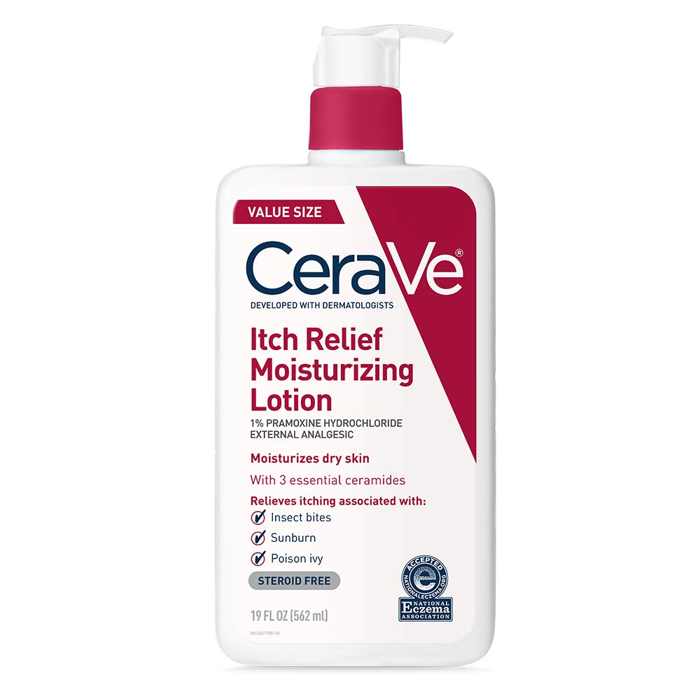CeraVe Moisturizing Lotion for Itch Relief | 19 Ounce | Dry Skin Itch Relief Lotion with Pramoxine Hydrochloride | Fragrance Free