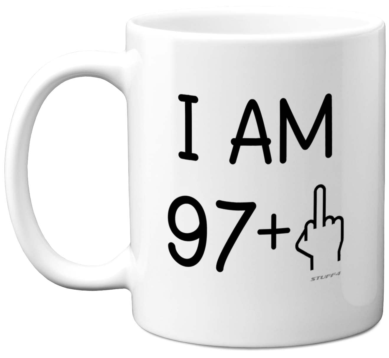 98th Birthday Gifts for Women Men, Rude Novelty Mug Middle Finger, Gag Joke Gifts, Perfect Funny Mugs for Birthday Present, 11oz Premium Ceramic Coffee Mug