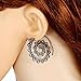 MengPa Fashion Bohemian Spiral Earrings Round Tribal Hoop Jewelry for Women (Black)