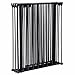 Teekland Baby Gate Fireplace Safety Fence with Doors, Pet Dog Gate/Baby Play Yard/Play Pen Extended Gate with 5 Panels for Stairs Kitchen Dining Room Black