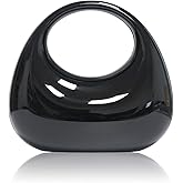FUKEFUKEUS Acrylic Evening Handbags for Women Unique Moon Shape Clutch Purse Top-handle Hobo Bag for Wedding Party Cocktail