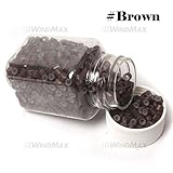 WindMax (R) US Seller Brown Color 1000 PCS Silicone Micro Rings Beads Loop For Human Feather Hair Extension Tip