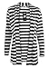 Myobe Women's Cardigans Black White Elbow Patch Shawl Collar Lighweight Striped Open Front Cardigan Sweaters Casual Blazers for Women, Dark Grey, XL