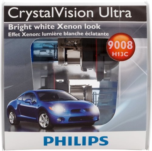 Philips 9008 / H13 CrystalVision ultra Upgrade Headlight Bulb (Pack of 2)