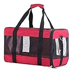Dog Pet Carrier Puppy Pug Cat Kitty Bag Vet Trip Tote Handbag Chihuahua Carrier (Red)