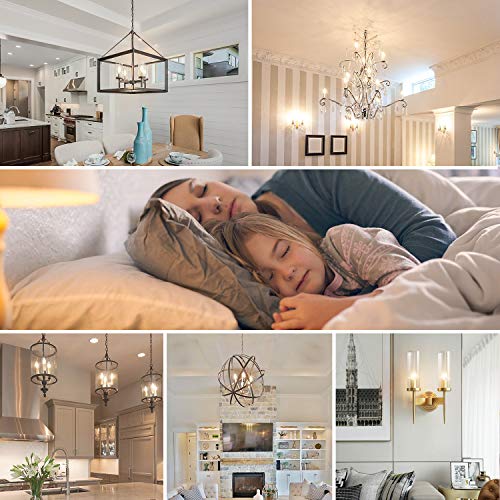 LED Candelabra Bulb, Boncoo Dimmable LED Chandelier Light Bulbs 6W 3000K Soft White Filament LED Candle Bulbs 60W Incandescent Equivalent B11 530 Lumen E12 Base Clear Glass Decorative Bulb 6 Packs - Thumbnail 6