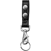 JAY-PEE Leather Key Strap Belt Keeper for Duty Belt Key Ring Holder Double | Snap Belt Loop Keychain Lanyard with Chrome Hardware. Made in the USA by Jay-Pee Courtlandt Boot Jack co. From JAY-PEE