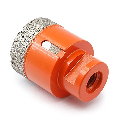 Diamond Core Drill Bit Masonry Hole Saw Kit With 1-3/4 Inch Diameter Vacuum Brazed For Most Angle Die Grinders Dry Wet Drilling Concrete Granite Porcelain ceramic tile Marble Stone - Thumbnail 3