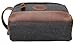 IBLUE Canvas Leather Travel Kit Toiletry Bag Shaving Dopp Case #b96 (grey)