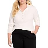 NIC+Zoe Womens Lace Knit Collared Top
