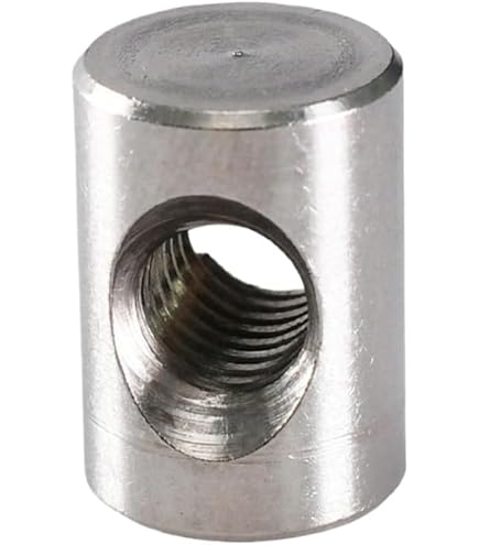 FixtureDisplays M6x10mm Barrel Nuts 10-Pack Zinc Plated Carbon