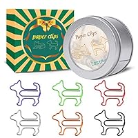 Dog Shape Paper Clips - Gifts for Dog Lovers - Perfect as Birthday Gifts - Office Gifts for Women Coworkers - Funny Dog Paperclips for Office Supply School Student. (60Pcs)
