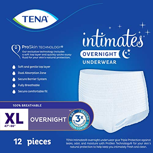 Tena Intimates Incontinence Overnight Underwear for Women, Size Extra