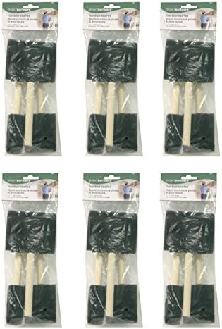 Set of 18 Project Partners Foam Paint Brush with Wooden Handle