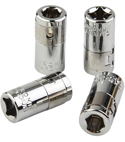 TorSor 6 Pack 1/4" Square To 1/4" Hex Adapter Sockets - Magnetic Bit Converter For Ratchets