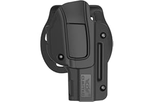 G17 Tactical Paddle Holster,OWB Holster for Glock 17,22,31 Gen 1-4 Glock17 gen5 Right Hand Level 2 Retention Black Polymer