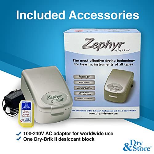 Zephyr by Dry & Store Hearing Instrument Dryer/Dehumidifier for Care