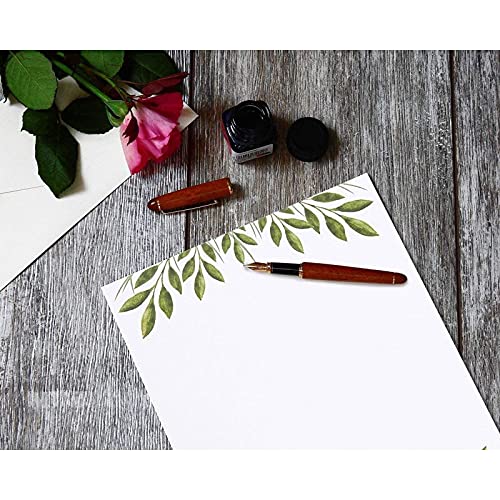 Stationery Paper 96 Pack Leaf Themed Printer Friendly Letter Size