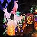 amzdeal Halloween Inflatable Ghost 8Ft Upgraded HalloweenTerrible White Ghost with Lighted Real Flames and Eyes Indoor Outdoor Yard Lawn Party Decoration Includes 5 Stakes and 3 Tethers