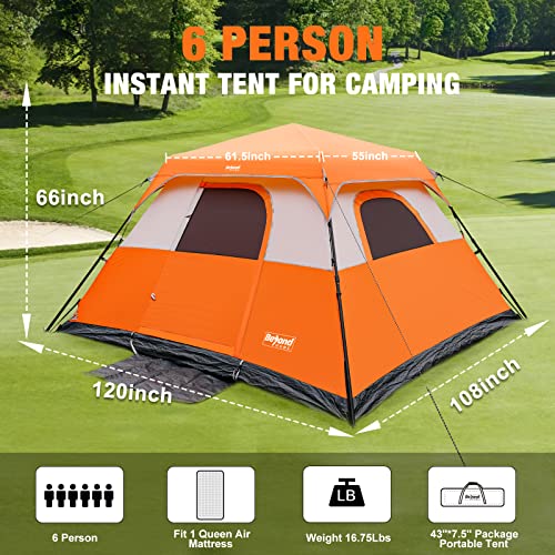BeyondHOME Tent, 6 Person 60 Sec Setup Family Camping Tent, Waterproof
