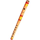 Arts Of India G Scale Natural Bamboo Flute Bansuri 17 Inch Medium