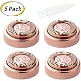 Facial Hair Remover Replacement Heads Flawless Replacing Blades for Good Finishing and Well Touch 18K Gold-Plated As Seen On TV - Count 4