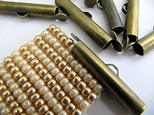Bead Loom Slider Clasp, Antique Bronze Color, Bead loom Clasp, 12 Package