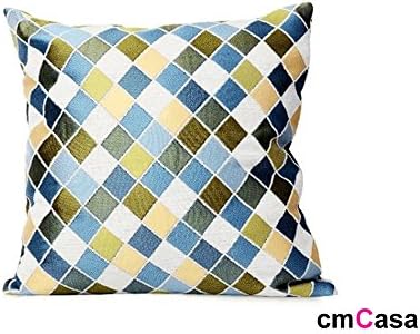 cmCasa[4154] 18x18 inches Chenille Scottish Color Square Square Decorative Throw Pillow Case Sofa Pillow Cushion Cover