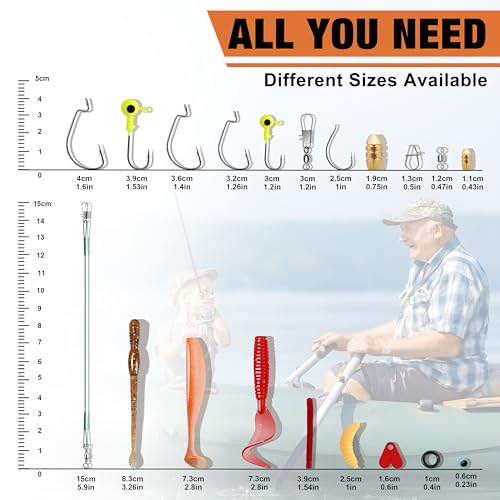 TRUSCEND Widely Used Fishing Lures & Tackle Kit Worth Ever Penny, Selected Fishing Kit for Starter Freshwater Saltwater, Economic/Giftable/Premium Fishing Gear Set Available, for Family