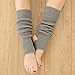 Toes Home Women Crochet Stirrup Leg Warmers Boot Cuffs Socks for Dance Yoga Gray