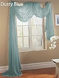 Gorgeous HomeDIFFERENT SOLID COLORS AND ALSOANIMAL PRINT 1PC SCARF VALANCE SOFT SHEER VOILE WINDOW TOPPER SWAG PANEL CURTAIN 216