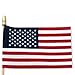 Super Tough Small American Stick Flags 4’’x6’’ | Cotton Outdoor Flag on 10’’ Wooden Stick with Spear Tip | Mini Flags Patriotic Decor for Various Holiday Parties and National Flag Day | 25 Pack