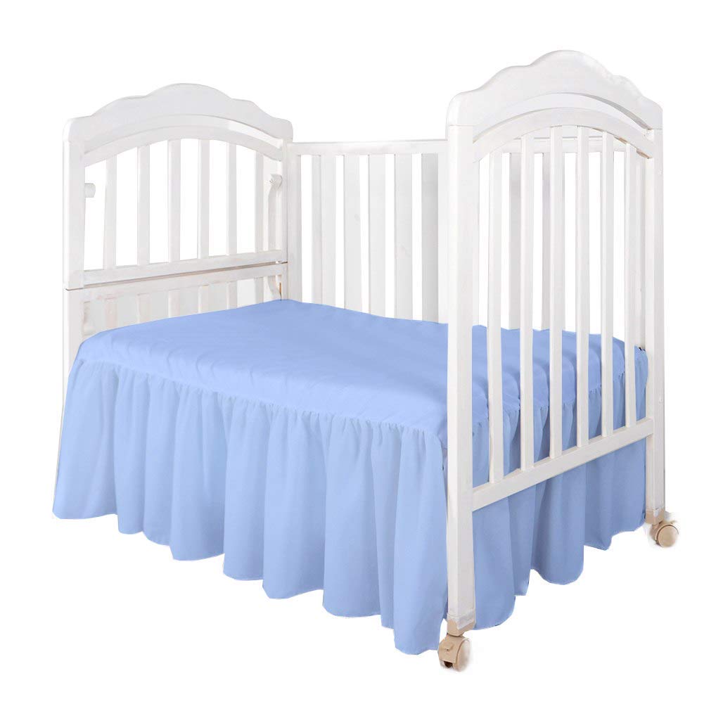 mini crib bed skirt