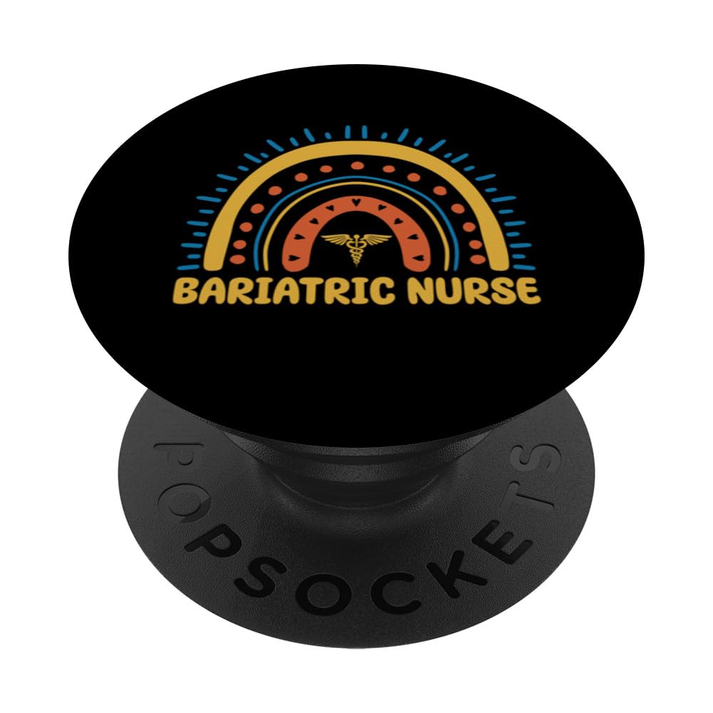 Cute Bariatric Nurse Boho Rainbow Outfit Nursing WLS Nurse PopSockets Swappable PopGrip
