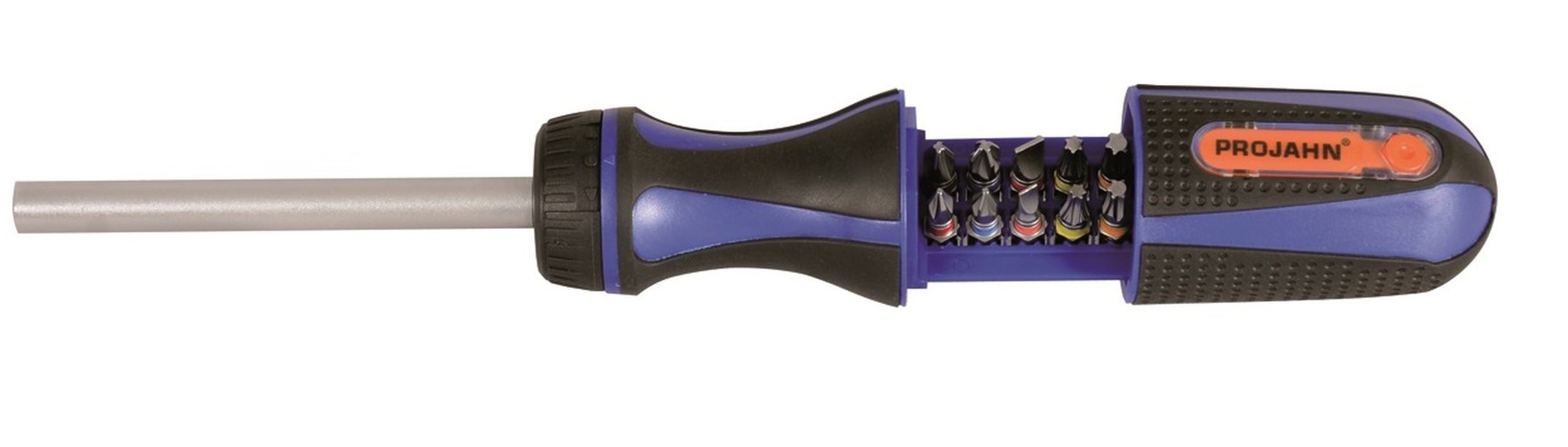 Projahn 4192 Ratchet Screwdriver 1/4 Inch with Drill Bits Holder