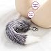 First View Fox Tail Butt Anal Plug Romance Insert SM Special Sex Toy for Adult Cospaly (Gray White)